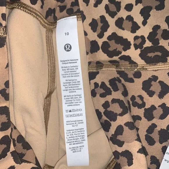 Lululemon NWT lululemon Align No Lin High-Rise Short 6 size 10 True Leopard Mul